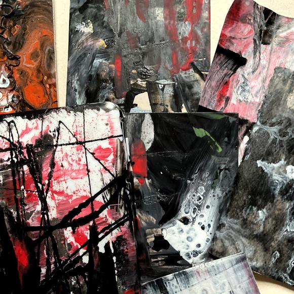 Junk Journal Pack 22+ Hand painted Pieces, Grunge Joy Collection 2- Limited Ed. - Picture 12 of 14